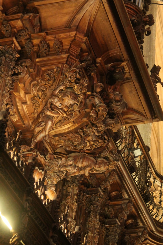Wooden Carvings Below Organ